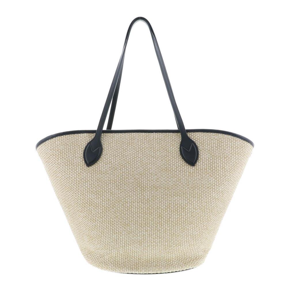 LOUIS VUITTON Saint Jacques knitted raffia bag tote basket White - Picture 4 of 6